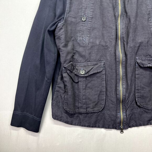 Banana Republic Jacket Mens Size XL‎ Black Pocket Outdoors Zip Coat - Picture 3 of 16